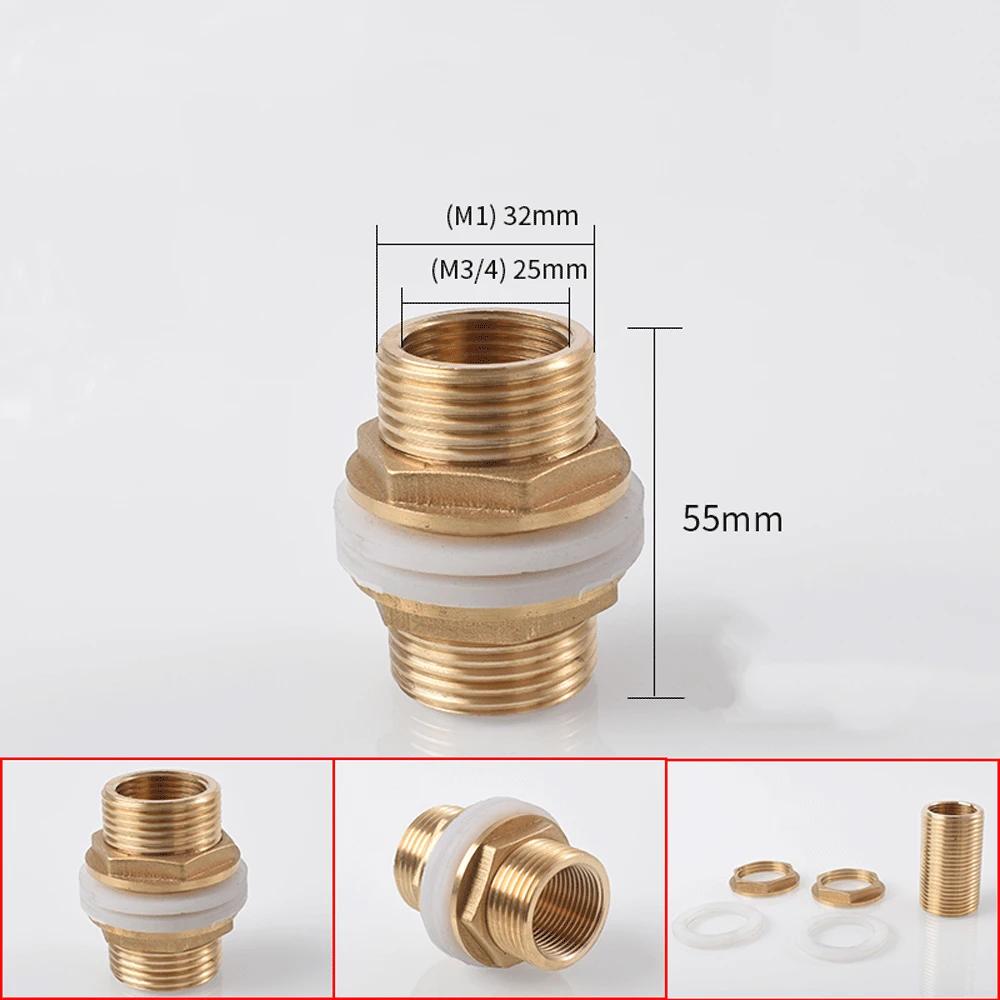 1/8" 1/4" 3/8" 1/2" 3/4" BSPP Наружная полная резьба Бочонок-ниппель Переборочный латунный соединитель Фитинг для бака