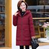 Women's Autumn and Winter Padded Thickened Plus Size Padded Medium-length Hooded Zip Loose Warm Comfortable Casual Outerwear