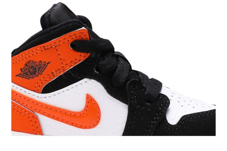 Kids' Sneakers Jordan 1 Mid Shattered Backboard (TD) Black/Starfish-Starfish-White