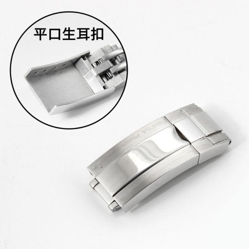 Застежка для ремешка часов 9x16 мм для Rolex GMT Yacht-Master Submariner Daytona из нержавеющей стали, регулируемая металлическая кнопочная застежка для часов