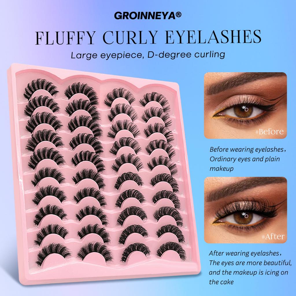 Mix Fake Eyelashes 3D Mink Lashes Fluffy Soft Wispy Eyelash Extension 4 Styles Mink False Eyelashes Makeup