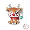 Shining 925 Silver Zircon Inlaid with Winter Designer Charms Beads Fit Wedding and Festival DIY Fine Jewelry Gifts
