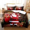 3D Christmas Duvet Cover Set Red Colour Merry Christmas Theme Tree Gift Pattern For Kids Teens Adult Bedding Set King Queen Size