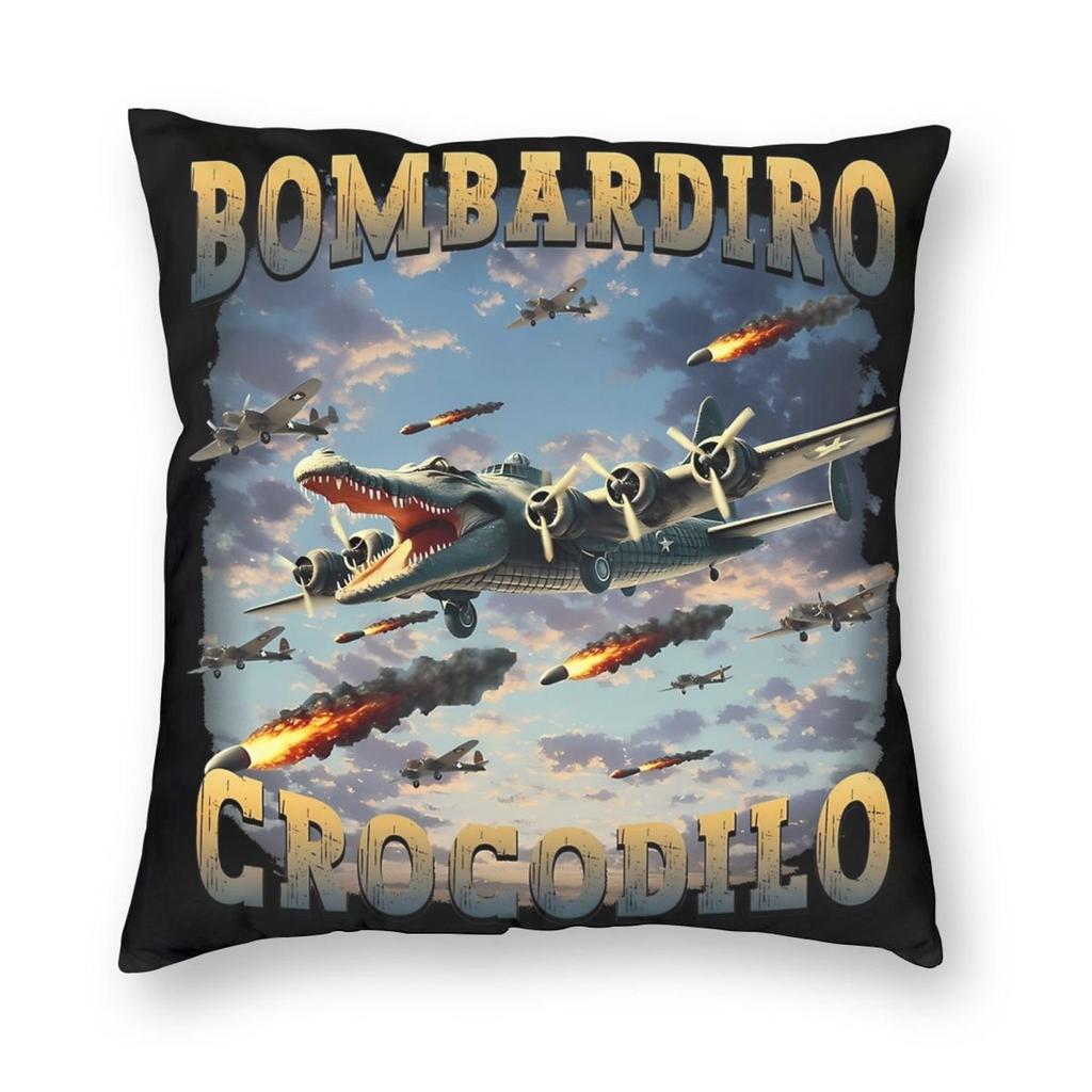 Tralalero Tralala Funny Shark Meme Pillowcase Printing Polyester Cushion Cover Decor Italian Brainrot Memes Pillow Case Cover