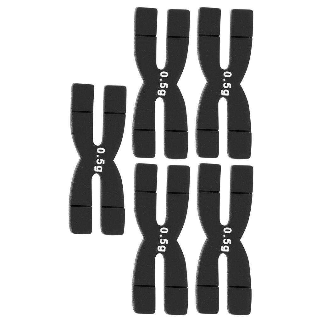 POWERTI 5 шт. 0,5 г ракетка для тенниса и бадминтона полосы для балансировки веса силиконовые ленты для утяжеления бар черный