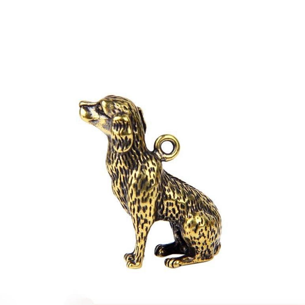 Car Ornaments Bull Ornament Sculpture Key Pendant Copper Miniatures Figurines Keychain Accessories