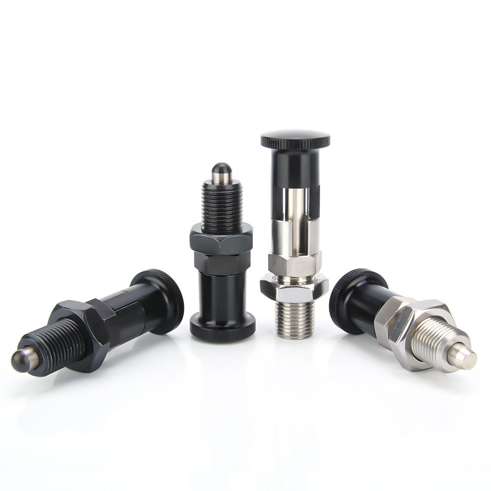 Return & Rest Type Index Bolts Indexing Plunger ,Fine Thread ,Aluminum Knob,Stainless Steel & Carbon steel Knop Plunger