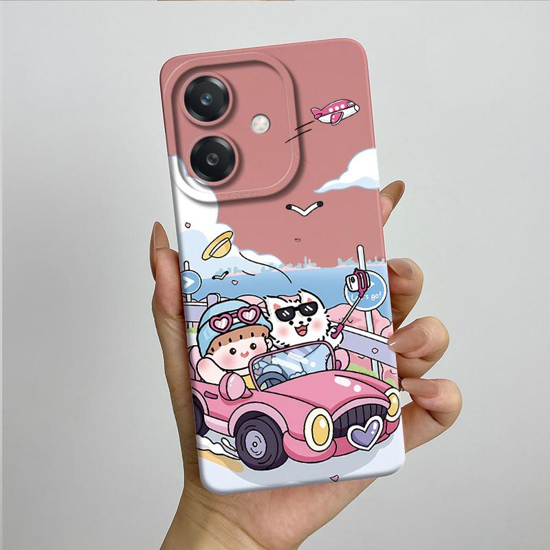 For OPPO A3 4G Phone Case A40 A40m CPH2669 CPH3669 Soft Silicone Sweet Painted Funda Coque Cartoon Printed Protective Back Cover