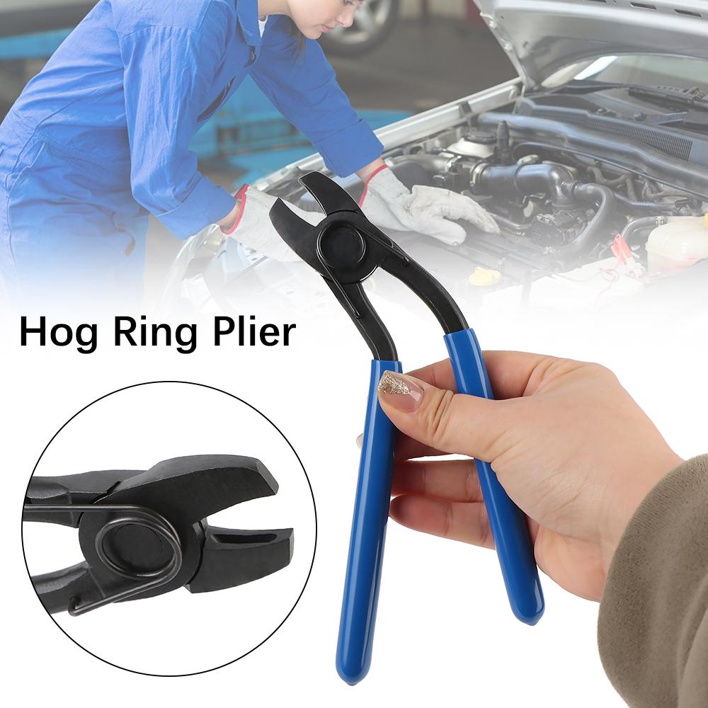 Closing Spring Hog Ring Plier Bent Head Curved Hog Ring Plier Arched Ring Removal Plier Open Angled Removal Install Repair Tool