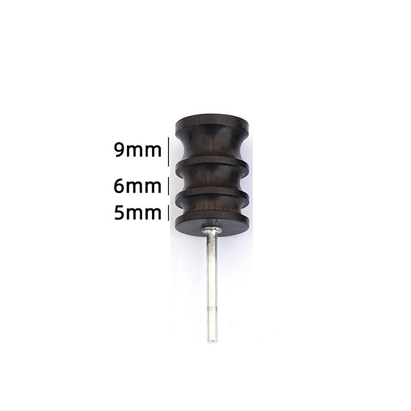 Leather Edge Polishing Slicker Black Ebony Wood Leather Burnisher Polished Rods Sandalwood DIY Tool Grinding Head