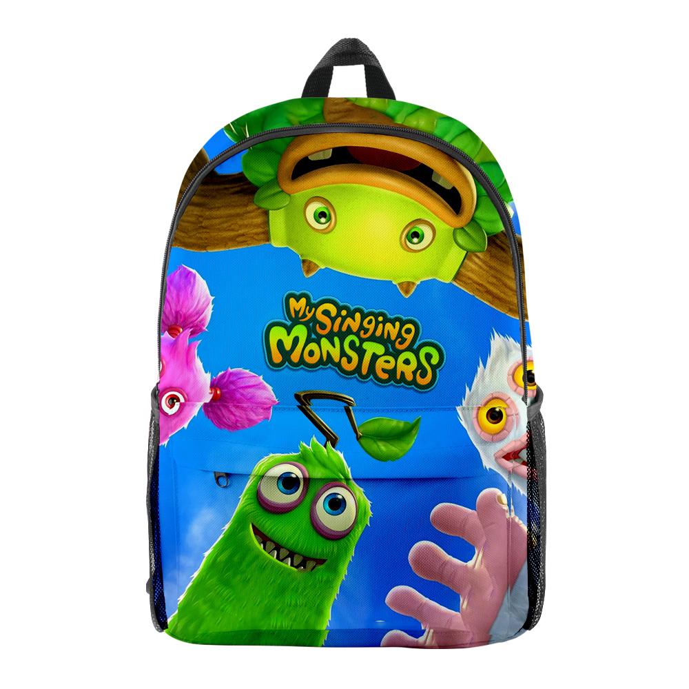 Роскошный Новинка Крутой my singing monsters Рюкзак для школы Тетрадь Рюкзаки 3D Печать Оксфорд Водонепроницаемый Мальчики/Девочки Дорожный Рюкзак