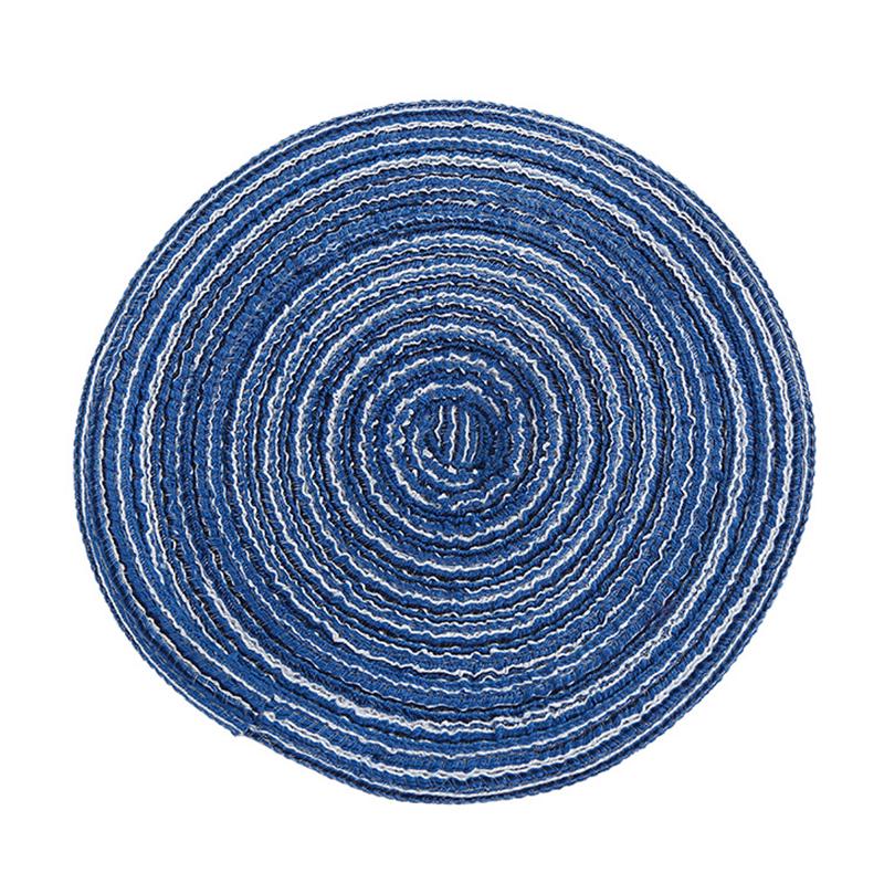 Coaster Table Mat Round PVC Placemat Kitchen Dining Table Mats Steak Pad Anti Slip Heat Resistant Placemats Home Decor