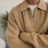 Men's Japanese-Style Half-Zip Lapel Sweater - Autumn/Winter Loose Casual Wear