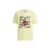 Adidas Originals Rassom Maykasi Ss Multfilm Qisqichbaqa Bosma Kundalik Sport Qisqa Yengli Futbolka Erkaklar Ustki Kiyimi Sariq H58117