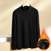 Men Turtleneck Base Shirt Solid Color Long Sleeve Thin Stretchy Tops Autumn Winter Style Base Layer Tops