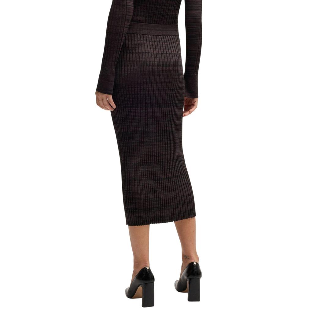 Boss Womens/Ladies Farmina Ribbed Knitted Midi Skirt