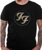 Официальная футболка Foo Fighters FF Золотой логотип Потертая Дэйв Грол Новая S - XXL