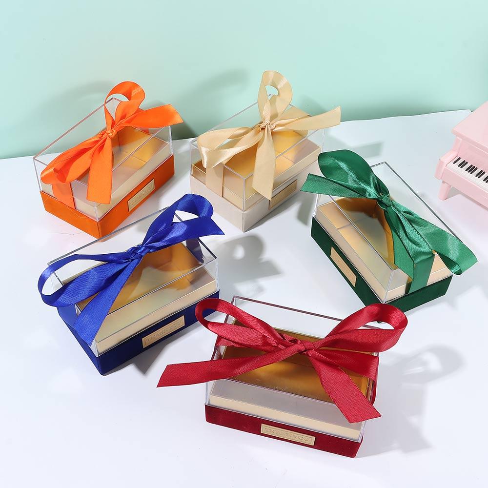 Прозрачная свадебная подарочная коробка для рук, легкая роскошь, подарочная коробка на День святого Валентина, коробка с бантом для подарка