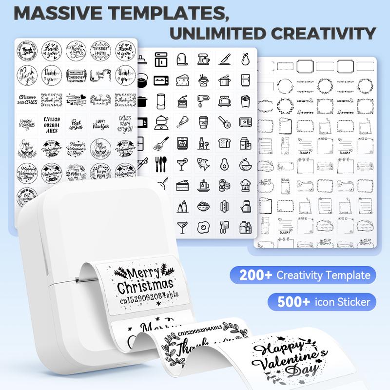 1PK Label Sticker for Marklife X2 Label Printer Waterproof Self-adhesive Thermal Roll Paper for Marklife X2 Portable Printer