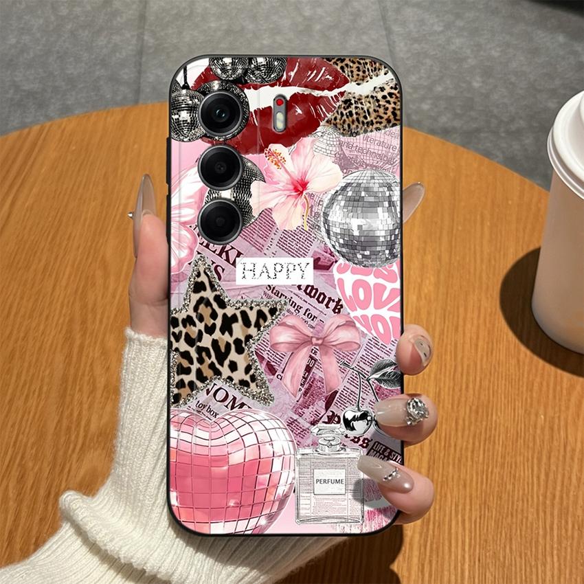 Для Tecno Camon 40 20 19 17 16 15 Pro Premier 18P 16S 17T Чехлы для телефона Матовый силикон Милый бантик Легкие Противоударные чехлы Для Tecno Camon18i Бампер