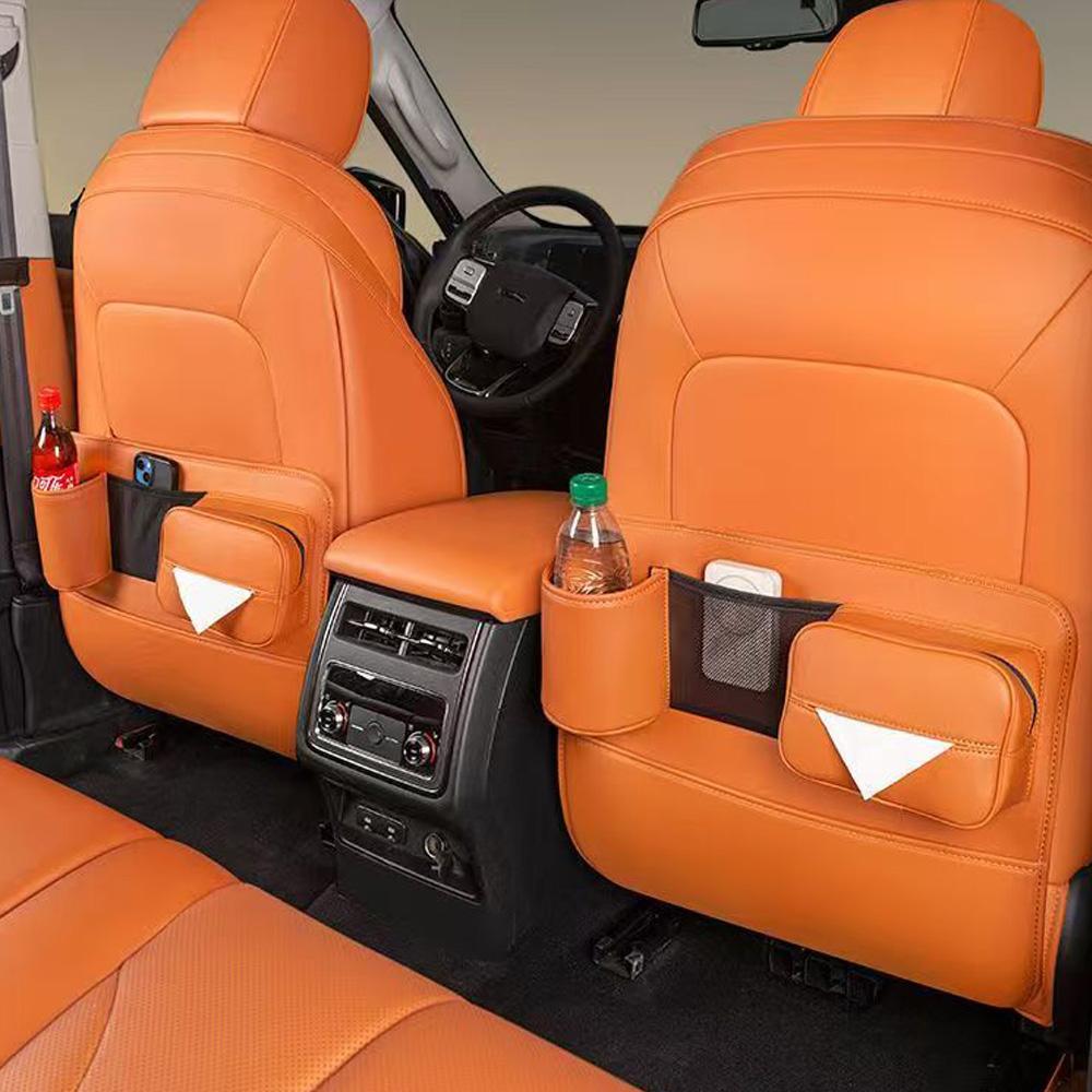 Подходит для Haval H9 II 2026 2026 2-е поколение Накладки на сиденья против пинков Задний ряд Накладки для хранения на спинке Сиденья Кожаные защитные накладки на салон
