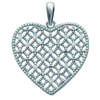 [K3623] - Серебряный кулон "Любовь" серебристо-белый (родиевое покрытие) - 25х20 мм