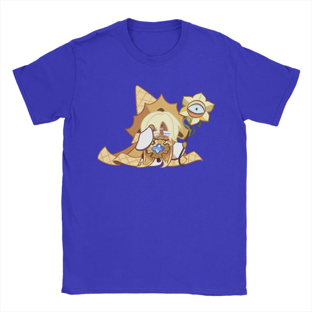 Унисекс Футболка Cookies Run Kingdom Чисто Ванильное Печенье Crazy Tees Короткий Рукав Круглый Вырез Хлопок Одежда для Вечеринки