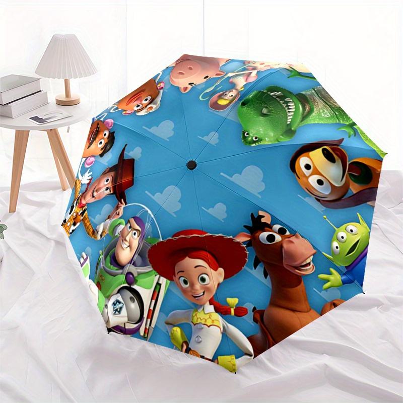 1pc Toy Story Characters Automatic Opening Folding Umbrella with 8-Bone Iron Frame, Portable Design for Outdoor Use, Ideal Gift for Fans, Tr