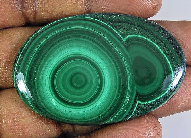 Натуральный фигурный зеленый малахит овальный кабошон россыпью драгоценный камень 33X52X05MM GK-07