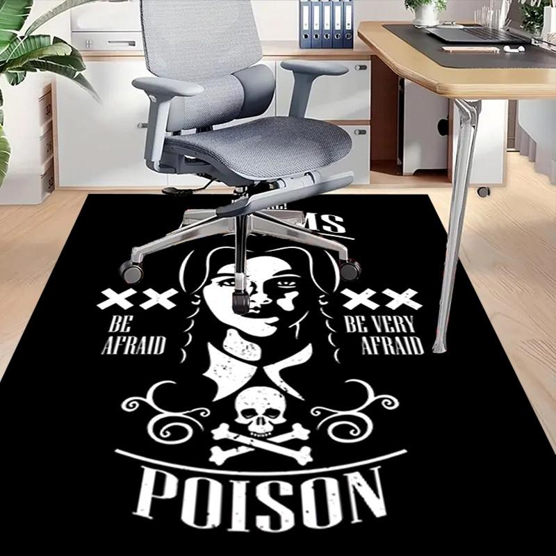 1 шт. ADDAMS POISON для дома и офиса, прочный полиэстеровый коврик для пола с легкой чисткой, декор для офиса, городской стиль, нескользящая основа, высококачественная ткань