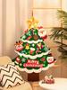 Felt Christmas Tree with String Light Xmas Tree Wall Hanging Ornament DIY Craft Kits for Kids Gifts 2025 Navidad Party Supplies