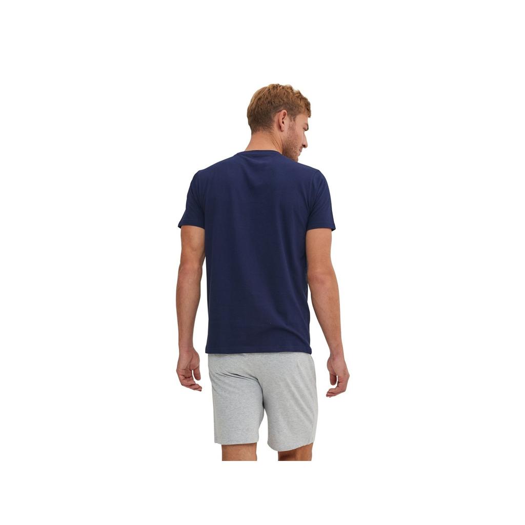 Короткий пижамный комплект Мужская хлопковая футболка с круглым вырезом