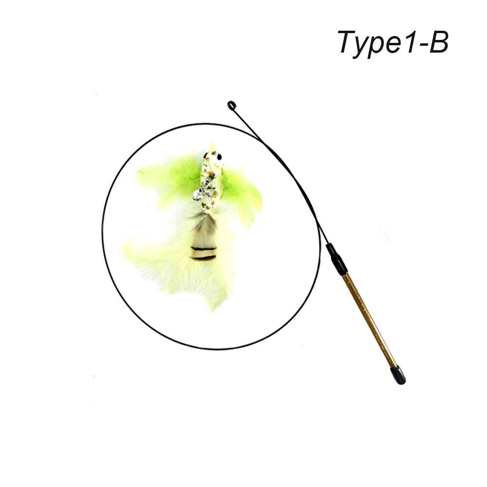 Play Pet Supplies Simulation Bird Stick Toy Wire Chaser Wand Cat Kitten Toys Teaser Feather