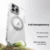 Магнитный чехол для серии iPhone 17: Вращающаяся на 360° подставка, Встроенные кнопки, Кристально чистый
