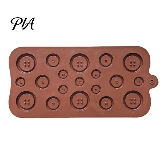 Handmade Soap Making Button Silicone Mold, Food Grade Non Stick Chocolate Candy Casting DIY Epoxy Resin Crafts Tray, Flexible Easy Release Mold