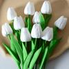 5Pcs Artificial Tulip Flowers Pink White Tulips Fake Flowers Bouquet Wedding Garden Decoration Home Vase Decor Plants Mother's Day Gift