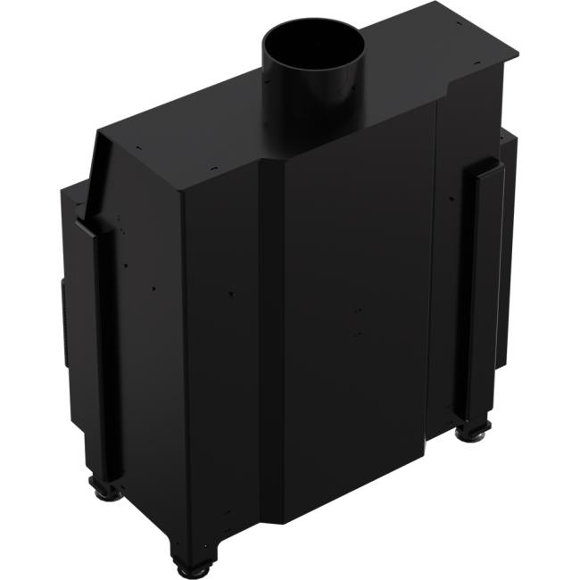 Стальной камин KRATKI SIMPLE левый 6 кВт Ø 150 самозакрывающаяся дверца