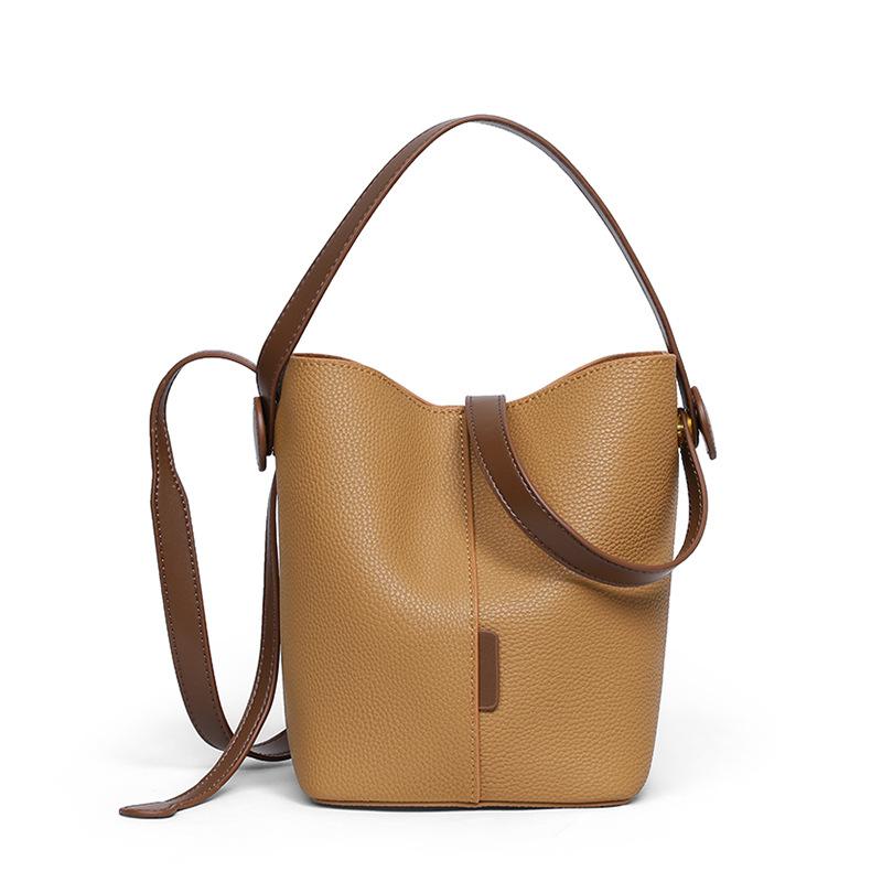 Новая женская сумка из натуральной кожи, сумка-ведро через плечо, сумка на плечо, осенне-зимняя универсальная сумка высокого класса