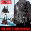 ПЛАТЬЕ Сумка через плечо, Графитовый черный, Держатель для удилища, Сумка для бега и стрельбы, Рыболовный рюкзак