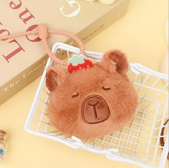 Cute Cat Dumpling Squeaky Pendant Keychain Plush Toy