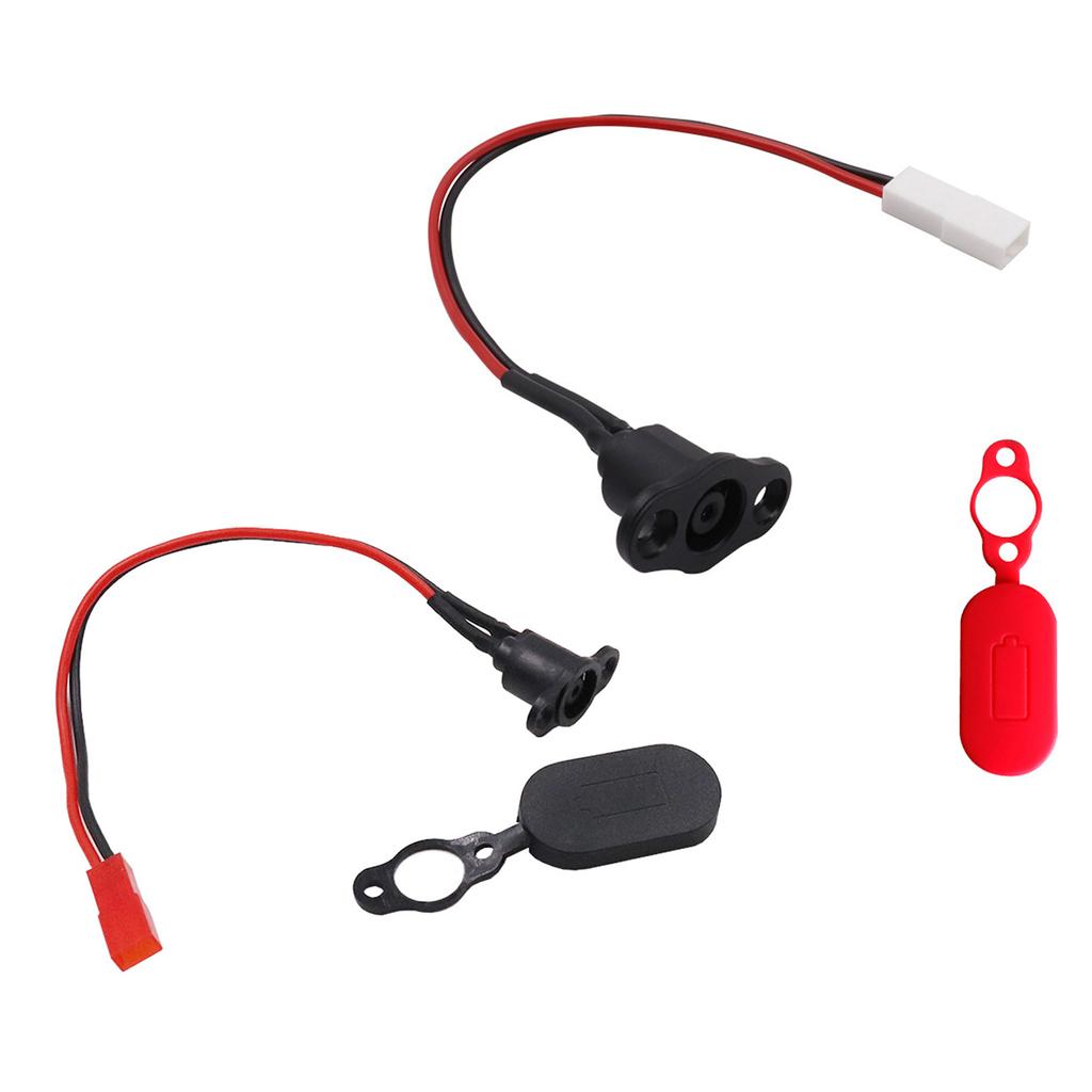 Крышка зарядного отверстия с зарядным кабелем Водонепроницаемая крышка зарядного порта для электровелосипеда/скутера, запчасть для электровелосипеда