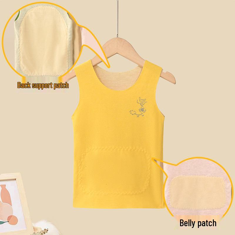 Kids' Cashmere Silk Vest - Warm, Velvet-Lined Base Layer for Boys and Girls In Autumn and Winter