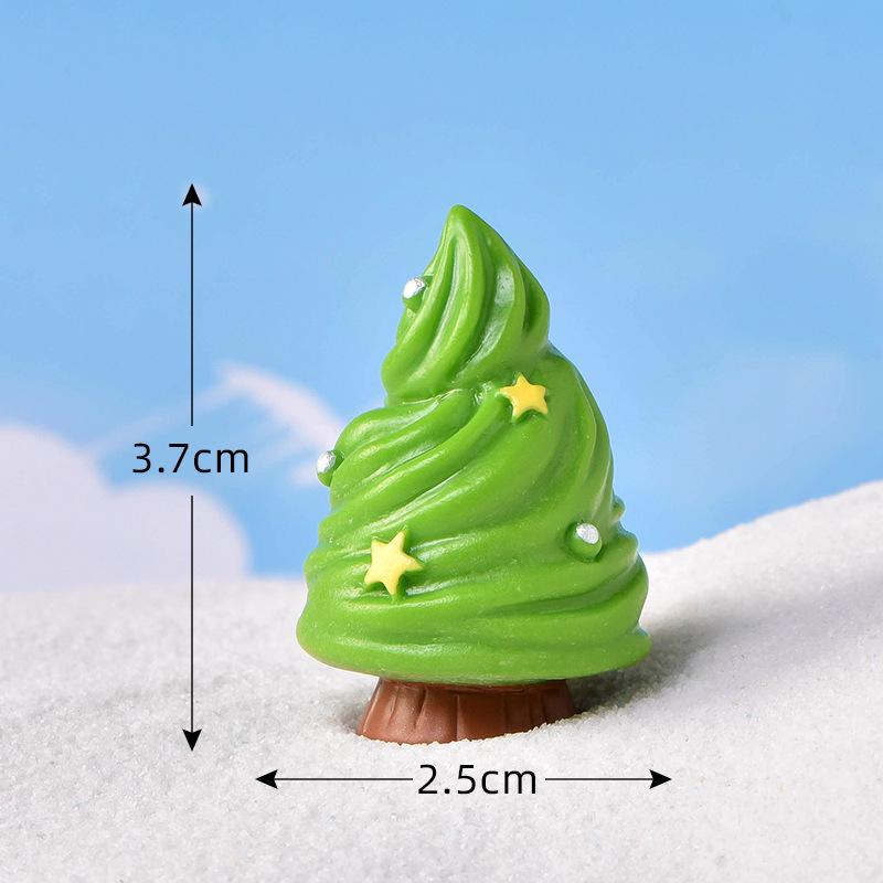 Mini Christmas Tree Couple Figurine Doll Garden Decor Ornament Kid Toy Miniature Landscape Christmas Decorations for Home