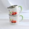 Kitchen Oil Vroom Vroom Non-slip Stainless Steel Handle Cup, Green, 2 Pieces, Popular Korean Parenting Items