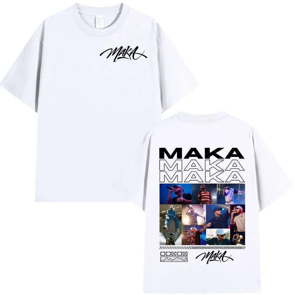 Rapper Maka 2025 Tour Graphic T Shirts Men Women Fashion Vintage T-shirt Casual Short Sleeve T Shirt Short Sleeve Streetwear