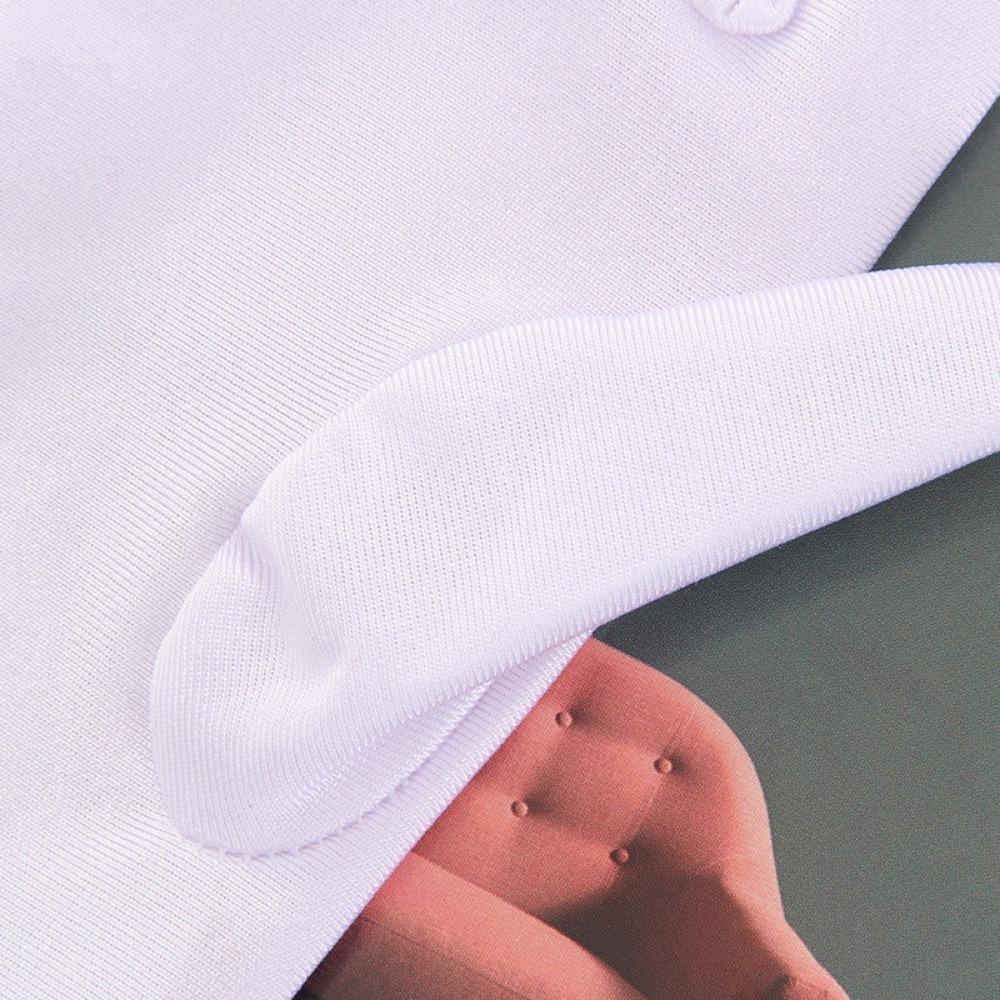 1Pair Women Thin Stretch Gloves Pure Color Driving Short Gloves Sun Protection Gloves Summer