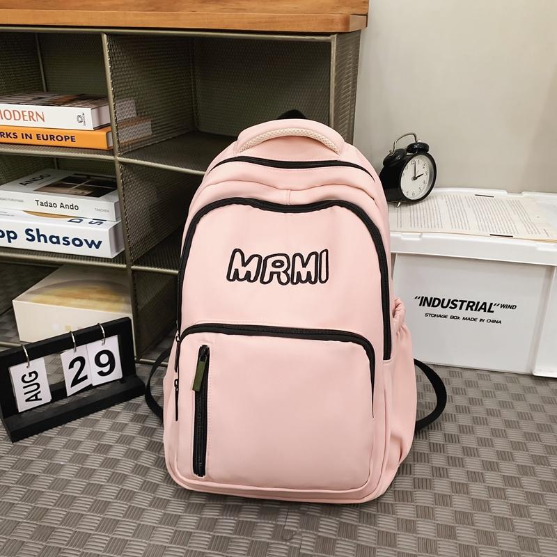 Школьный рюкзак для школьников средней школы, студенческий стиль, мужской рюкзак с буквенным принтом, женский рюкзак большой емкости