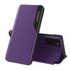 Eco Leather View Case Elegant Case With Flip Cover And Stand Function For Samsung Galaxy A72 4G Purple