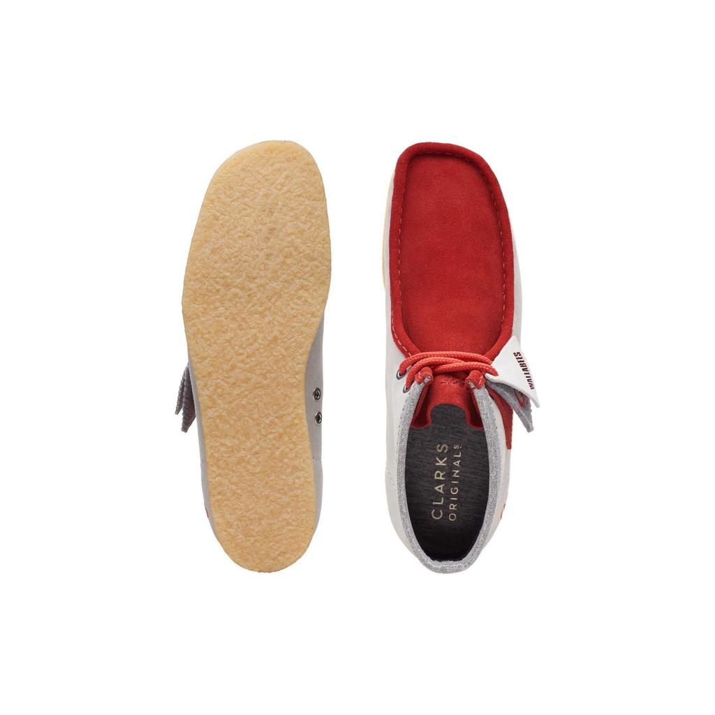Clarks Originals Wallabee Boot VCY Red Grey Men Sneakers 26165076