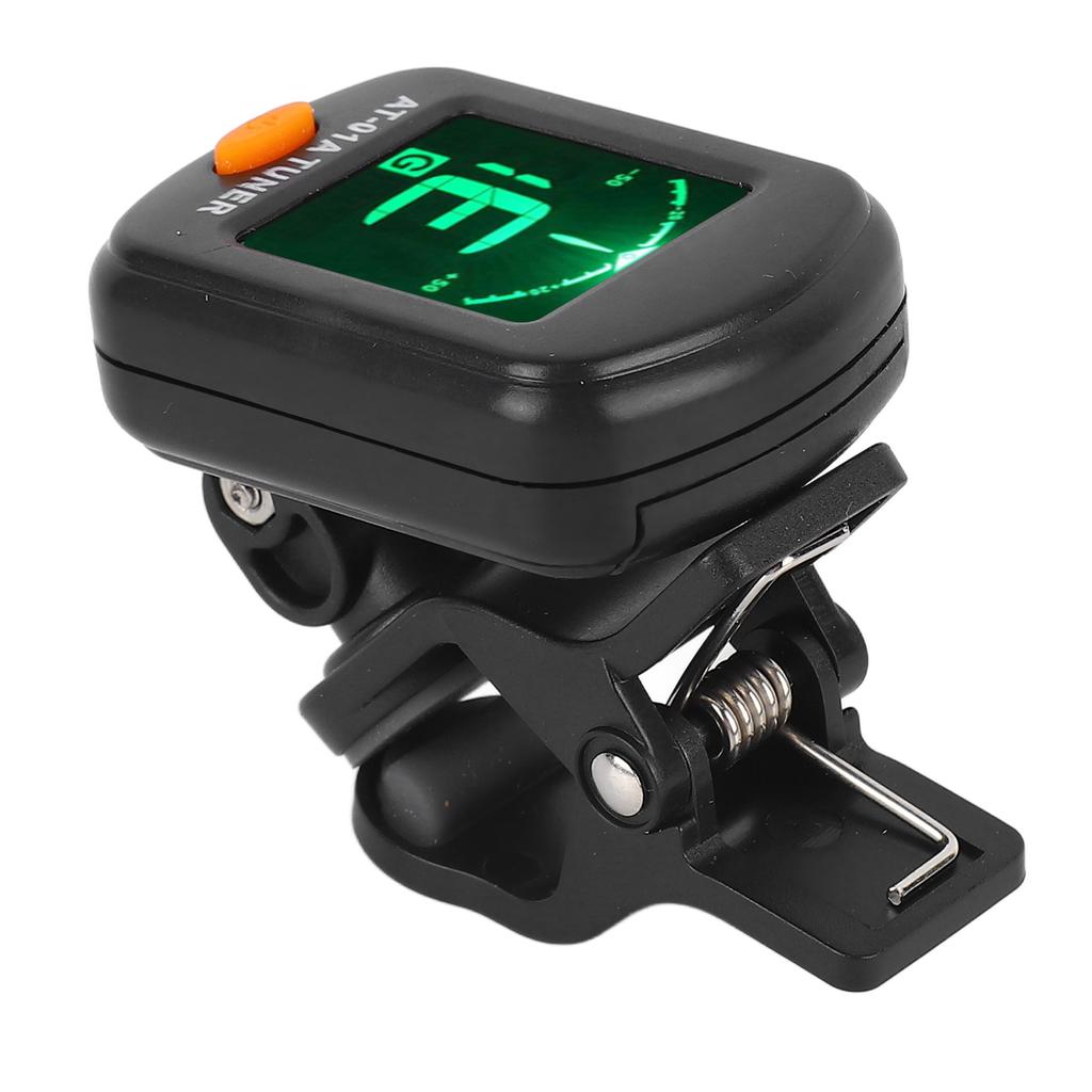 Acoustic Guitar Tuner Clip On Automatic Universal Professional for Ukulele Black